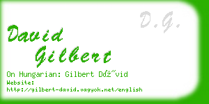 david gilbert business card